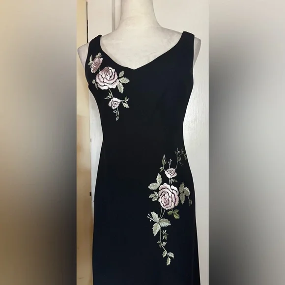 Vintage 90’s y2k Dainty Floral Midi Tulip Dress Gilmore Girls Lorelai Garden - Picture 7 of 13